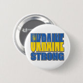 Badge Rond 5 Cm Ukraine-Strong (Devant & derrière)