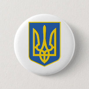 BADGE ROND 5 CM UKRAINE-TRIDENT