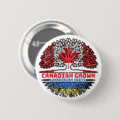 Badge Rond 5 Cm Ukraine Ukrainienne Canada drapeau des racines de  (Devant & derrière)
