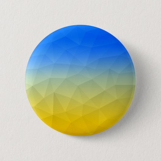 Badge Rond 5 Cm Ukraine yellow blue geometric mesh pattern (Devant)