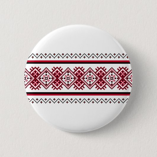 Badge Rond 5 Cm Ukrainian Embroidery Vyshyvanka Pin (Devant)