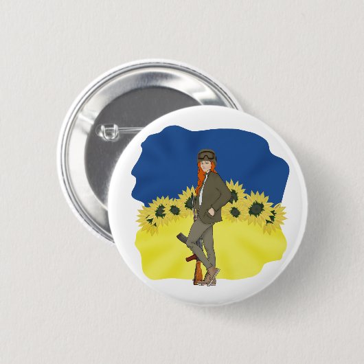 Badge Rond 5 Cm Ukrainienne (Devant & derrière)