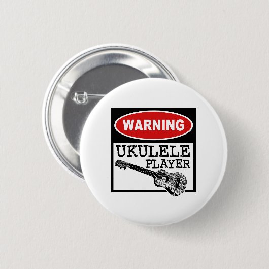 Badge Rond 5 Cm Ukulele (Devant & derrière)