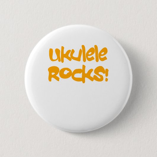 Badge Rond 5 Cm Ukulele Rocks ! (Devant)