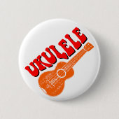 Badge Rond 5 Cm Ukulele Texte Super (Devant)