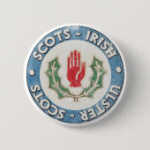 Badge Rond 5 Cm Ulster-Ecossais/Ecossais-Irlandais (Devant)