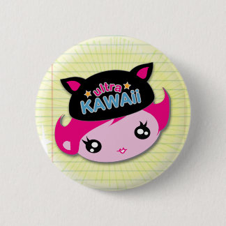 Badge Rond 5 Cm Ultra Kawaii - bouton de fille