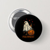 Badge Rond 5 Cm Ultrygeist Funny Halloween Chicken Ghost Costume P (Devant & derrière)