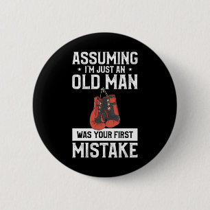 Badge Rond 5 Cm Uming Je suis juste un vieil homme a été votre pre