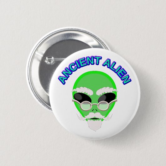 Badge Rond 5 Cm Un Alien ancien (Devant & derrière)