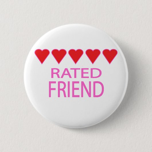 Badge Rond 5 Cm Un ami à cinq coeurs (Devant)