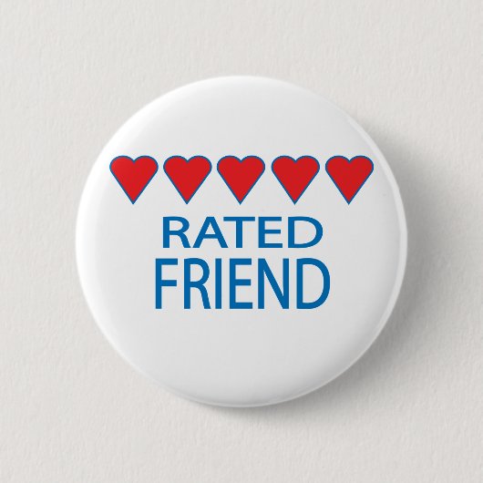 Badge Rond 5 Cm Un ami à cinq coeurs (Devant)