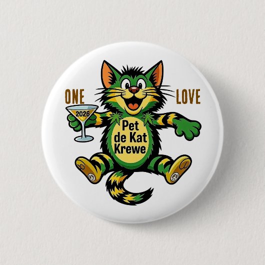 BADGE ROND 5 CM UN AMOUR  UN KAT (Devant)