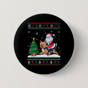 Badge Rond 5 Cm Un arbre de Noël laid éclaire Noël Père Noël équit