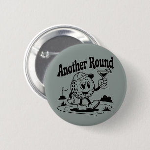 Badge Rond 5 Cm Un autre tour amateur de golf sport homme de golf