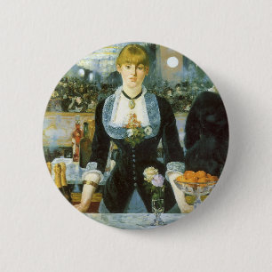 Badge Rond 5 Cm Un bar aux Folies Bergere par Edouard Manet