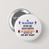 BADGE ROND 5 CM UN BLUNDER (Devant & derrière)