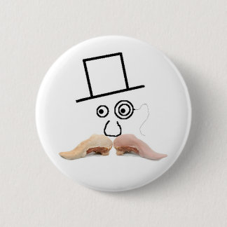 Badge Rond 5 Cm Un bouton de moustache de viande
