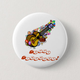 Badge Rond 5 Cm Un bouton d'Uke d'anniversaire !