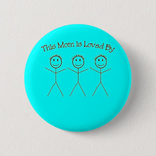 Badge Rond 5 Cm Un bouton pour la maman