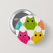 Badge Rond 5 Cm Un brin de chouettes (Devant & derrière)