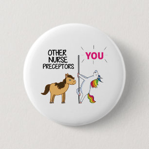 Badge Rond 5 Cm Un Cadeau Unicorne Awesome Pour Infirmier Précepte