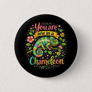 Badge Rond 5 Cm Un caméléon unique