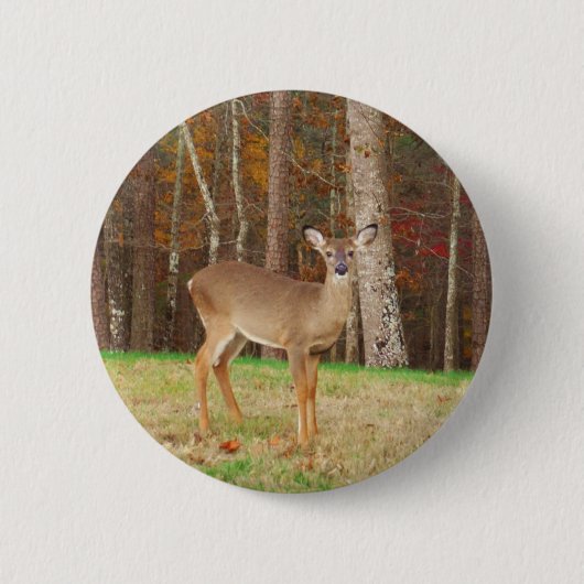 Badge Rond 5 Cm Un cerf de rêve de chasseur (Devant)