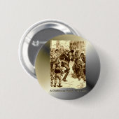 Badge Rond 5 Cm Un chant de Noël - Tim minuscule (Devant & derrière)