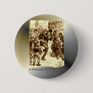 Badge Rond 5 Cm Un chant de Noël - Tim minuscule