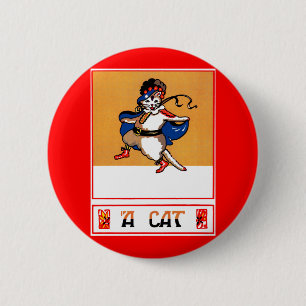 Badge Rond 5 Cm Un chat