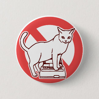Badge Rond 5 Cm Un chat remet à zéro un ordinateur au Japon