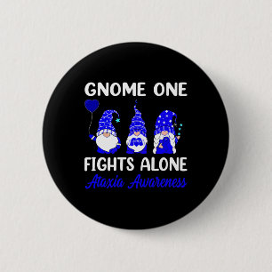 Badge Rond 5 Cm Un combat seul Blue Ribbon Ataxia Sensibilisation