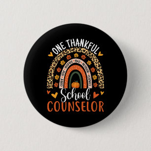 Badge Rond 5 Cm Un conseiller scolaire reconnaissant Thanksgiving