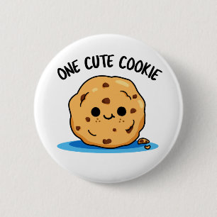 Badge Rond 5 Cm Un Cute Cookie Funky Food Pun
