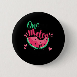 Badge Rond 5 Cm Un Dans Une Soeur Melon Été Anniversaire Fête Matc