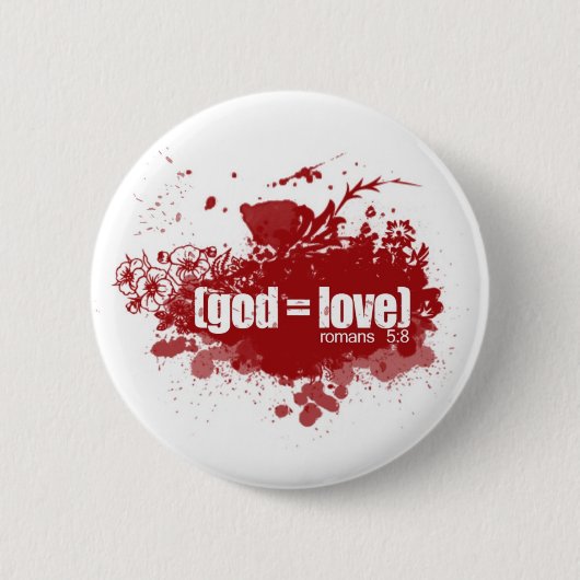 BADGE ROND 5 CM UN DIEU = AMOUR (Devant)