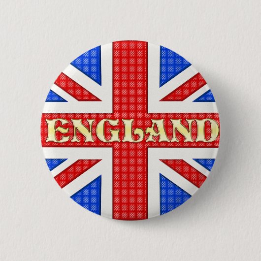 Badge Rond 5 Cm Un drapeau Union Jack texturé avec l'Angleterre éc (Devant)