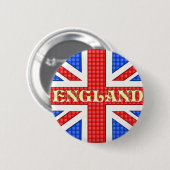 Badge Rond 5 Cm Un drapeau Union Jack texturé avec l'Angleterre éc (Devant & derrière)