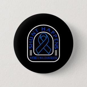 Badge Rond 5 Cm Un échec de sensibilisation se produit Bleu Ruban