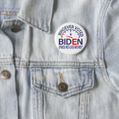 Badge Rond 5 Cm Un Électeur Anti-Biden Me Doit De L'Argent Gazier (En situation)