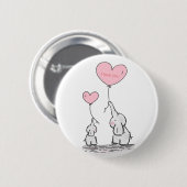 Badge Rond 5 Cm Un éléphant doux et tendance (Devant & derrière)