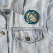 Badge Rond 5 Cm Un Elfe Vert provocateur (En situation)