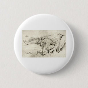 Badge Rond 5 Cm Un enfant sur le canapé, no 2 - Whistler - c1890