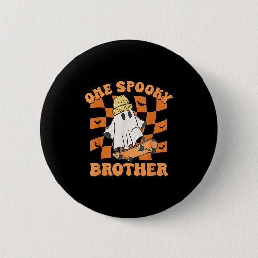Badge Rond 5 Cm Un Frère Soky Anniversaire Halloween Skateboard (Devant)