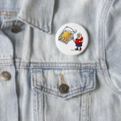 Badge Rond 5 Cm Un Gars Drôle Avec Seulement Une GRANDE Bière (En situation)