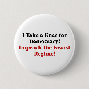Badge Rond 5 Cm Un genou pour la démocratie