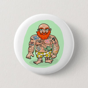 Badge Rond 5 Cm Un Gentleman frappant