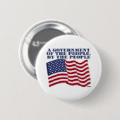 BADGE ROND 5 CM UN GOUVERNEMENT DU PEUPLE PAR LE PEUPLE ! (Devant & derrière)