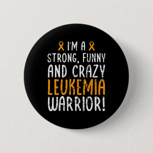 Badge Rond 5 Cm Un guerrier de leucémie ! Mois de sensibilisation 